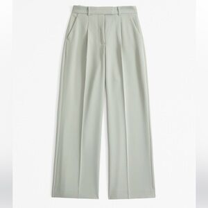 Abercrombie & Fitch Women's Wide-Leg Pants in Light Gray